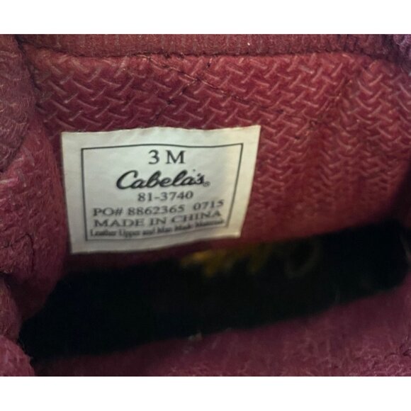 Cabelas Youth Brown & Camo Lace-Up Hunting Boots Size 3 - Picture 6 of 6